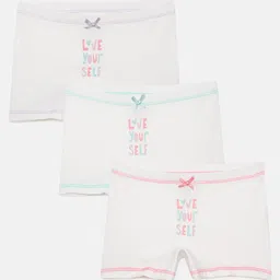 Mackly Pack Of 3 Love Yourself Printed Boxer Briefs - White-picture-35