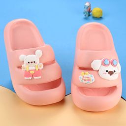 Oh! Pair Slip On Clogs With Puppy Applique - Pink-picture-22