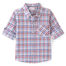 Babyhug Cotton Woven Full Sleeves Checkered Shirt - Multicolor-picture-16