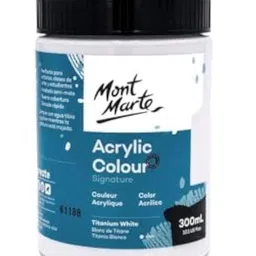 Mont Marte Acrylic Colour Paint 300ml - Titanium White-picture-17