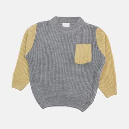 CHKOKKO Boys Colourblocked Woollen Pullover-image-8