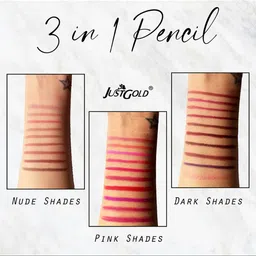 JUSTGOLD 3-In-1 Long-Lasting One Swipe Application Matte Finish Lip Liner - 5 g - 560 image 4