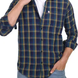Marc Laurent Men Tartan Checks Checked Casual Shirt-picture-31
