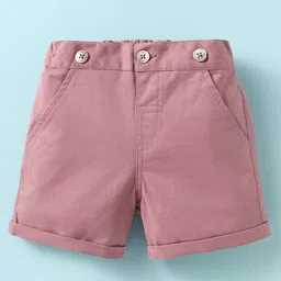 ToffyHouse Poplin Woven Half Sleeves Shirt & Shorts With Bow & Suspender & Checks - Plum & Cream image 4