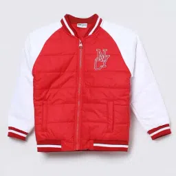 Fame Forever by Lifestyle Kids Red & White Printed Full Sleeves Jacket-picture-23