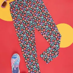 Pantaloons Junior Kids Multicolor Floral Print Leggings-picture-42