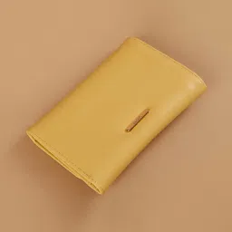 code by lifestyle Lifestyle Yellow Tri-Fold Wallet image 3