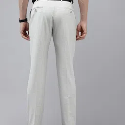 Park Avenue Men Checked Formal Trousers image 3
