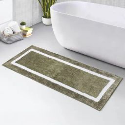 OBSESSIONS Olive Polyester Anti Skid Bath Mat (Large)-picture-40