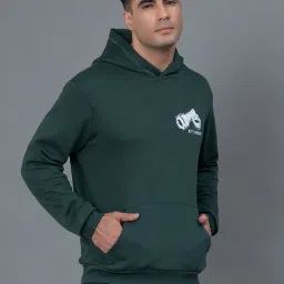 Red Tape Green Regular Fit Graphic Hoodie image 3