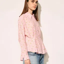 Only Pink Regular Fit Floral Print Shirt image 3