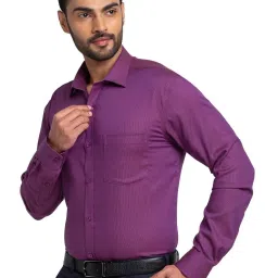 Park Avenue Violet Slim Fit Texture Shirt image 3