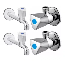 Flockidos Bathroom Faucet Set Stainless Steel Chrome Finish Silver, FG203 ( Pack of 4)-picture-39