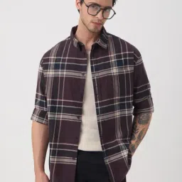 The Souled Store Plaid Canvas Men Relaxed Shirt-image-20