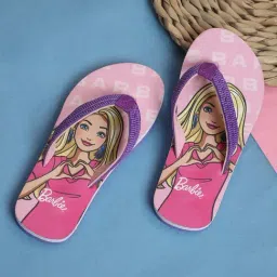 Kidsville Kids Barbie Printed Pink Flip-Flops-image-85