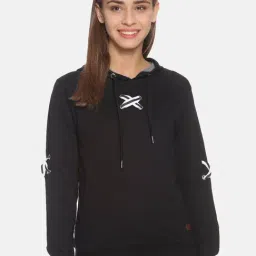 Campus Sutra Black Full Sleeves Hooded Sweatshirt-picture-27