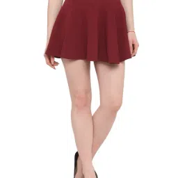 N-Gal Burgundy Above Knee Skirt-image-1