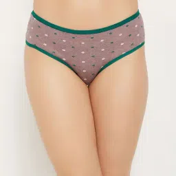Clovia Brown Printed Hipster Panty-image-55