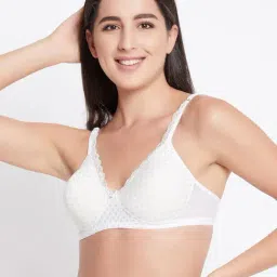 Clovia White Floral Print T-Shirt Bra-picture-10