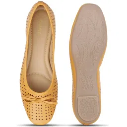 Bata Women's Yellow Bellerinas image 3