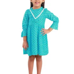 KidsDew Kids Sky Blue Printed Dress-picture-18