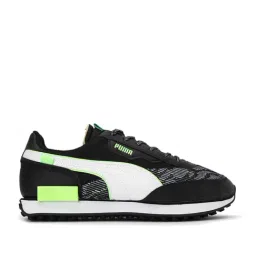 Puma Kids Future Rider Visual Effects Jr Black & Glare Green Running Shoes-image-66
