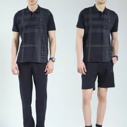 Monte Carlo Navy Blue Regular Fit Printed T-Shirt with Shorts Combo-picture-20