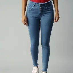 SHOWOFF Skinny Fit Clean Look Blue Jeans-image-67