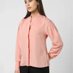Van Heusen Peach Regular Fit Shirt image 3