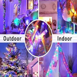 SPARK WORLD Multicolor Plastic 124 LEDs Copper String Light Comes with 8 Modes Changing Controller image 3