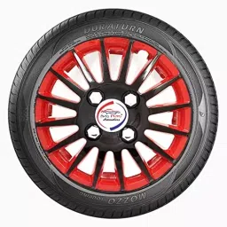 Auto Pearl Premium 35.56 cm (14 Inch) (4 Pcs) Black Red Press Type Hubcap Wheel Cover Replacements for Swift image 4