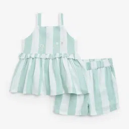 HOP Baby by Westside Sage Floral Embroidered Top & Shorts Set-picture-24