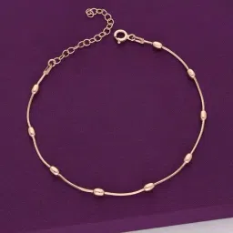 Kai Jewel Sterling Silver String of Ingots Rose Gold Anklet for Women-picture-39