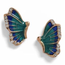 Sohi Blue Gold-Plated Contemporary Stud Earrings-picture-36