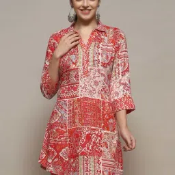 Biba Fuchsia Straight Fit Printed Kurti-picture-15