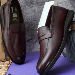 Hoversoul x Nico Nerini Men's Scana Burgundy Loafers-picture-23