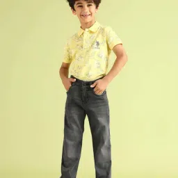 U.S. Polo Assn. Boys Grey Cotton Solid Jeans-picture-37