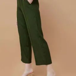 Code By Lifestyle Green Regular Fit Trousers image 3