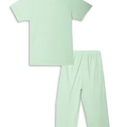 Vimal Jonney Kids Mint Green & Rust Printed T-Shirt Set image 3