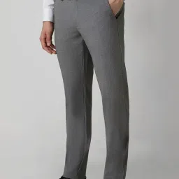 Van Heusen Grey Slim Fit Texture Trousers image 3