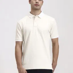 Greenfibre Cream Slim Fit Polo T-Shirt-picture-35