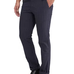 Colorplus Grey Contemporary Fit Checks Trousers image 3
