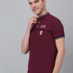 Cantabil Mauve Regular Fit Printed Henley T-Shirt image 3
