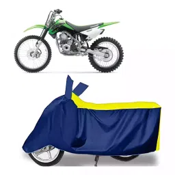 Auto Pearl Bike Cover for Kawasaki KLX 140 (Yellow & Blue)-picture-24