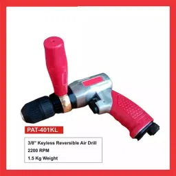 INTECO Keyless Reversible Air Drill Machine 4 SCFM Air Consumption and 2200 RPM Free Speed, PAT 401KL image 2