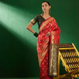 DEVATITHI Red Banarasi Silk Saree-picture-14
