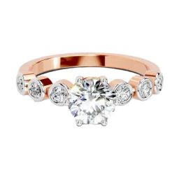 Sparkles Lab Grown Diamond 14k (585) Rose Gold Ring for Women-picture-29