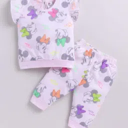 ANNIE Girls Pink Cotton Printed Co-ord set-image-33