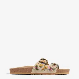 LUNA BLU by Westside Multicolour Floral Design Sandals image 2