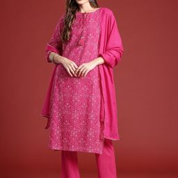 Anouk Bandhani Printed Kurta With Trousers & Dupatta-picture-39